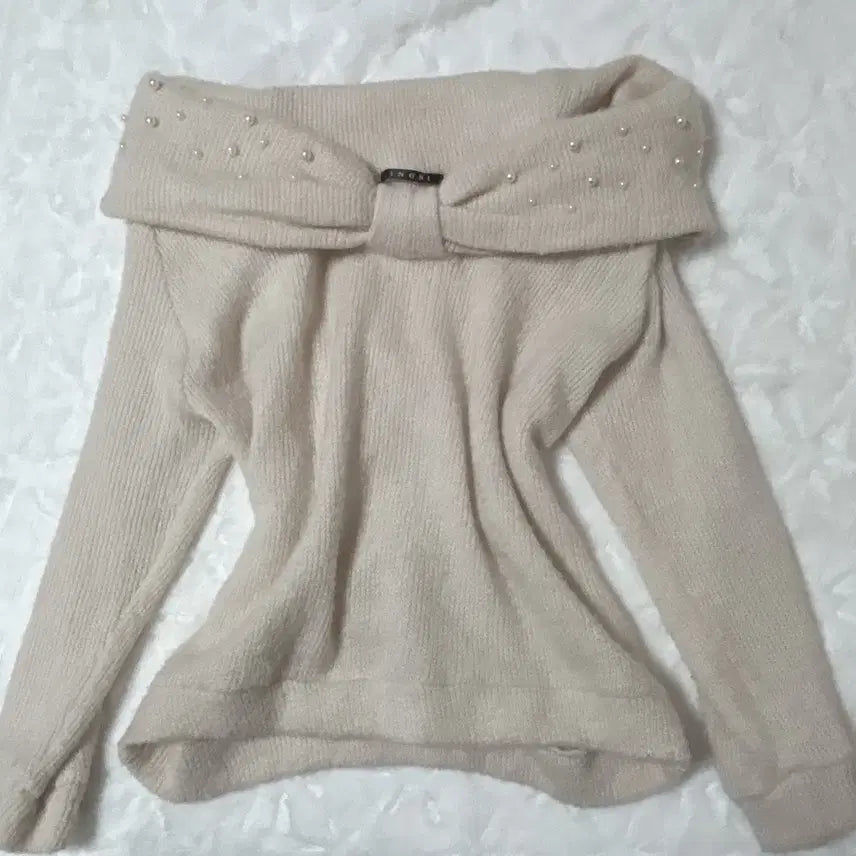 [BUNJANG] Ingni Ribbon Knit Hime Gyaru Vintage Sweater / 잉그니 리본 니트 히메갸루 빈티지