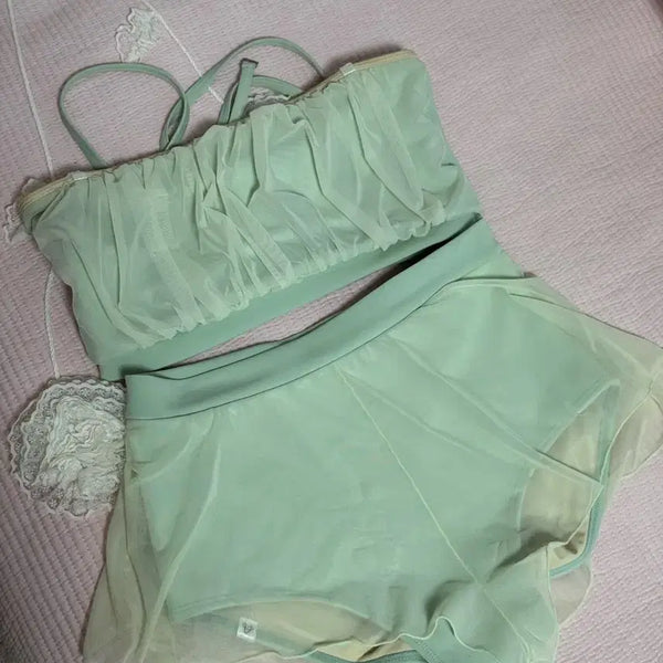 [BUNJANG] Foral Pole Wear Shirring Set L / 포럴 폴웨어 셔링 세트 L