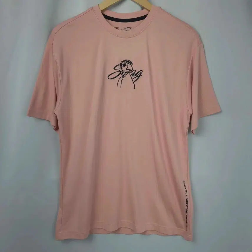 [BUNJANG] Skechers Women's Medium Linen Summer Short Sleeve T-Shirt Pink / 여L 스케쳐스 인견 여름 반팔 핑크 티셔츠