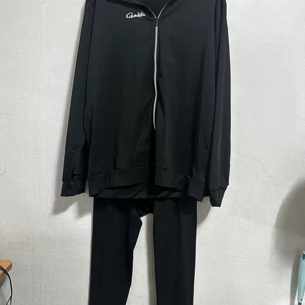 [BUNJANG] Men's Black Running Training Full Zip Set (3 Types) - Size 105 / 남성 런닝용 블랙 트레이닝 집업 세트 3종 새제품 105