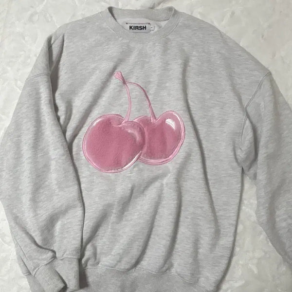 [BUNJANG] Kirsh Sweatshirt Pink Grey / 키르시 맨투맨 핑크 회색