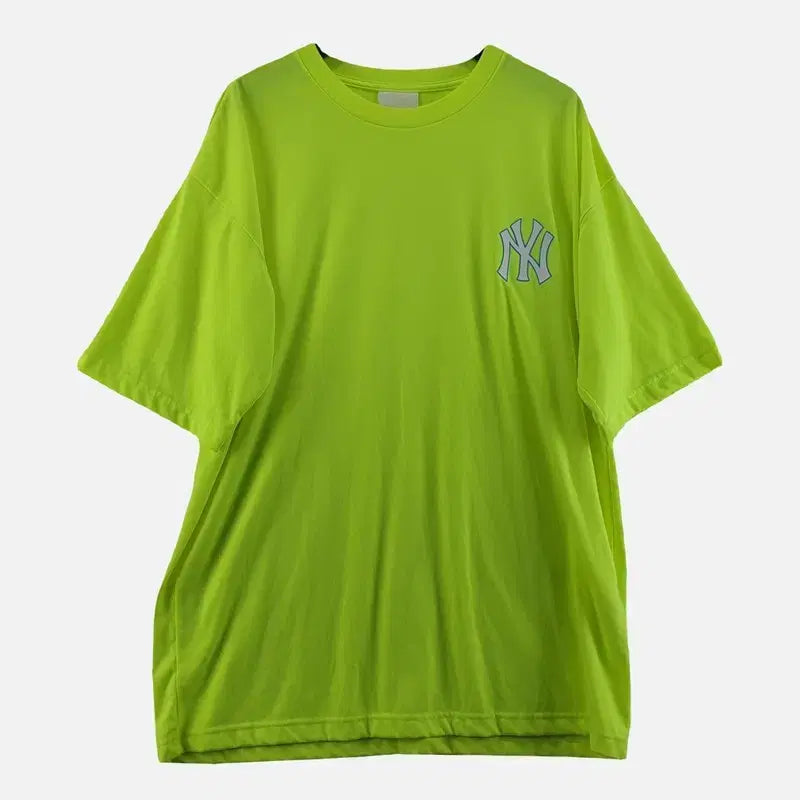 [BUNJANG] MLB Yellow Men's Short Sleeve T-Shirt / 엠엘비 옐로우 남자 반팔티 100 N7771
