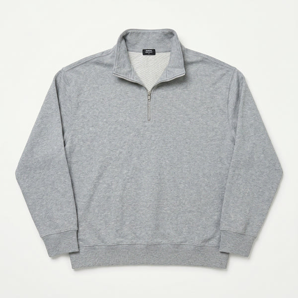 [BUNJANG] Musinsa Standard Oversized Half-Zip Sweatshirt (Medium Grey, XL) / 2. 무신사스탠다드 오버사이즈 하프집업 (미디엄그레이 XL) 맨투맨 스웨트셔츠