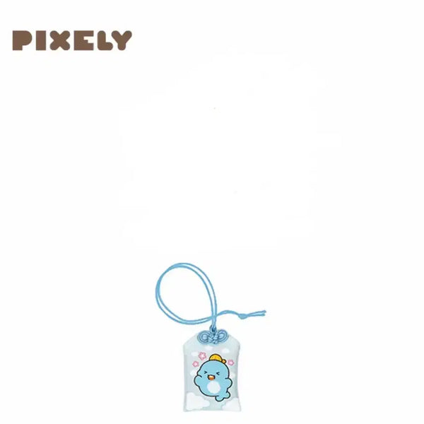 [BUNJANG] Pixelie Jjaltteuk Deokgae Lucky Pouch Charm Keychain Set / 픽셀리 잠뜰 덕개 복주머니 부적 키링