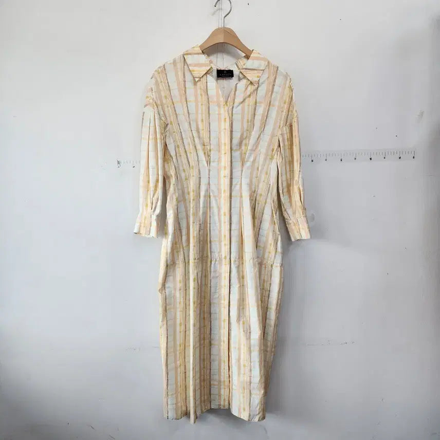 [BUNJANG] Lanvin Check Shirt Dress Yellow / 랑방 체크 셔츠 원피스 옐로우