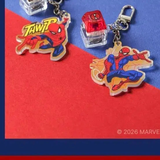 [BUNJANG] Spider-Man Brand New Day Keycap Keychain Set / 스파이더맨 브랜드 뉴데이 키캡 키링 2종 팝니다 (미개봉새제품)