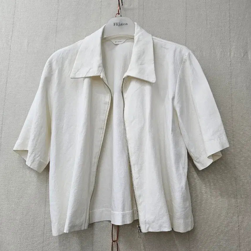 [BUNJANG] Myoung Linen Short Zip-Up Jacket / 린넨 숏집업자켓  ~77