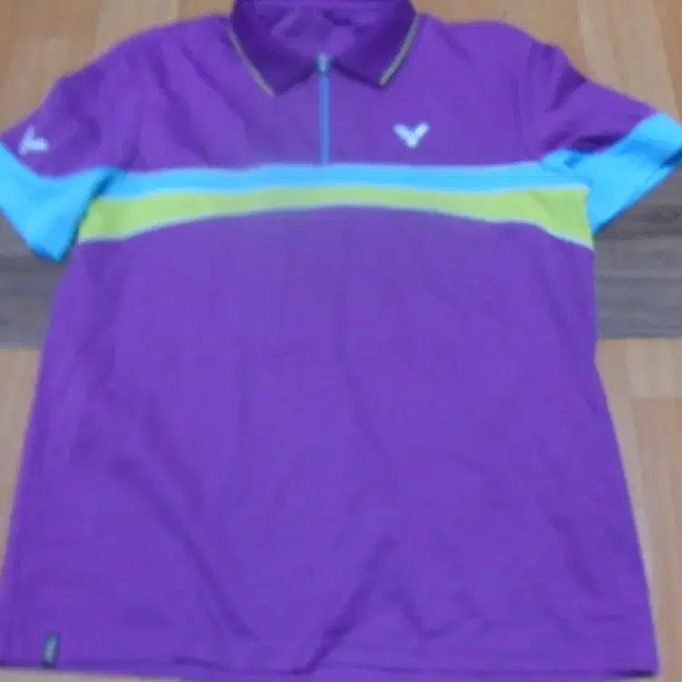 [BUNJANG] Victor Men's Short Sleeve Collar Half-Zip T-Shirt Badminton Wear / 6천원구제 빅터 남성 반팔 카라 반집업 티셔츠 배드민턴복 4