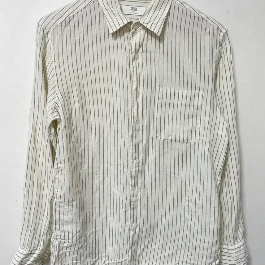 [BUNJANG] Uniqlo Linen Blend Shirt / 95-100 유니클로 린넨 마 셔츠 남방 정품