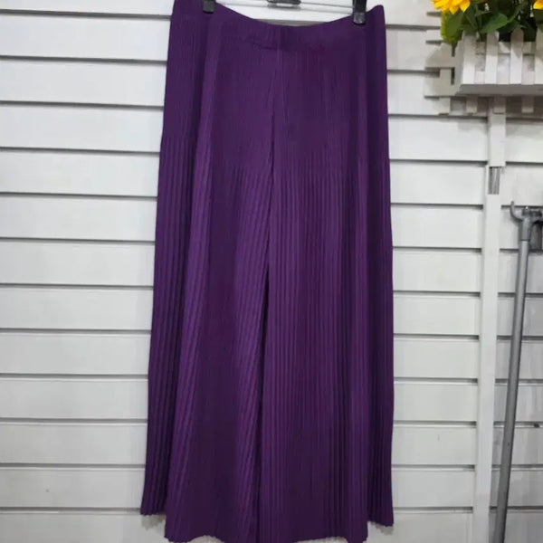 [BUNJANG] Women's Purple Pleated Wide-Leg Pants / #여성의류매력적인 퍼플 색상의 플리츠 와이드 팬츠