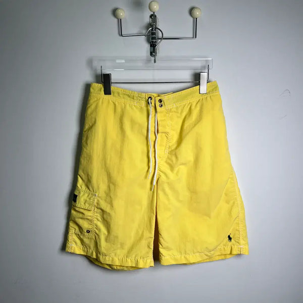 [BUNJANG] Polo Ralph Lauren Vintage Yellow Cargo Swim Pants L / POLO 폴로 랄프로렌 빈티지 옐로우 카고 스윔 팬츠 L