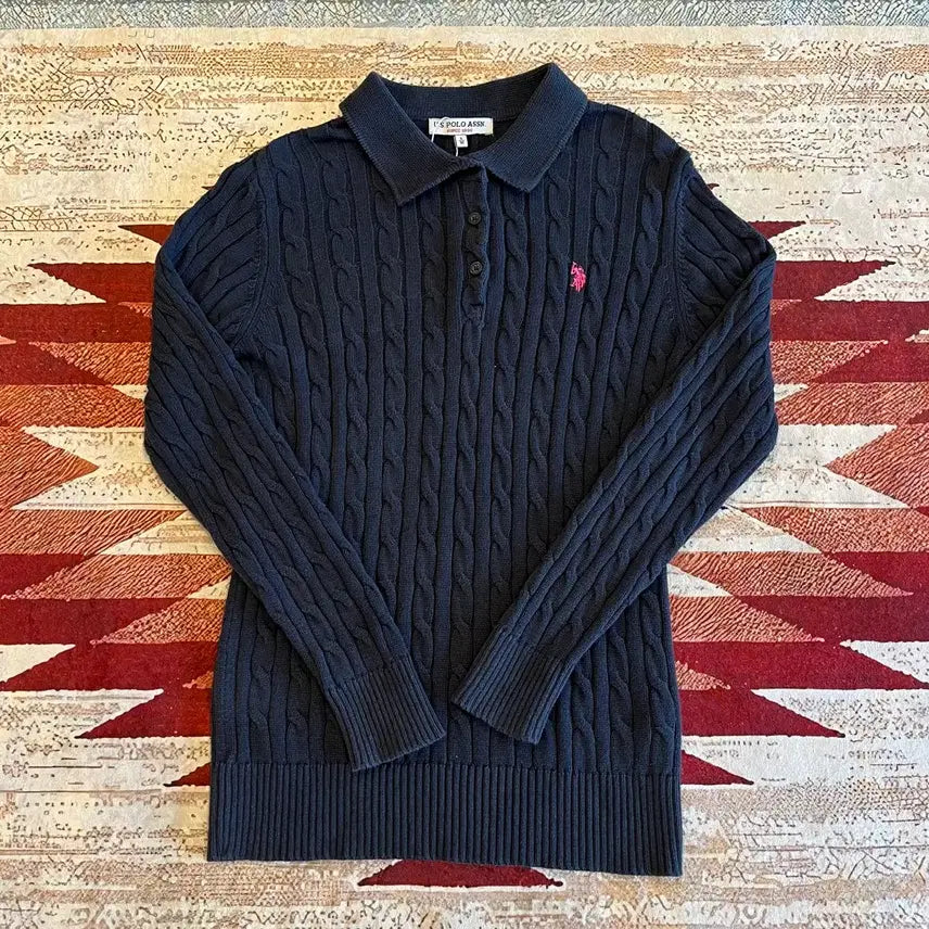 [BUNJANG] U.S. Polo Assn. Cable Knit Sweater / 유에스폴로 케이블 니트 스웨터 S/90