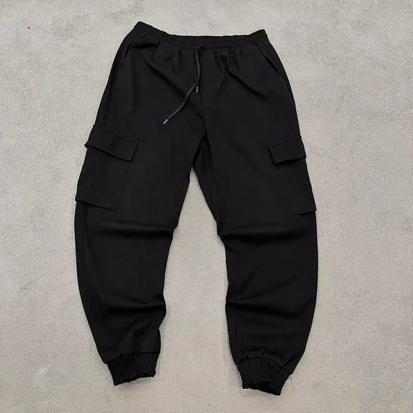 [BUNJANG] 777SELLA Black Cargo Jogger Pants / 34 세븐셀라 블랙 카고 조거팬츠