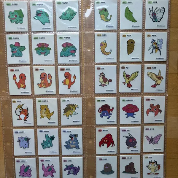 [BUNJANG] Pokemon Stickers 2022 1st Gen Full Set, 2nd Gen Full Set, 2023 New 55 Types Full Set / 포켓몬 띠부씰 2022 1세대 전종2세대 전종 23 뉴띠부씰 55종 전종