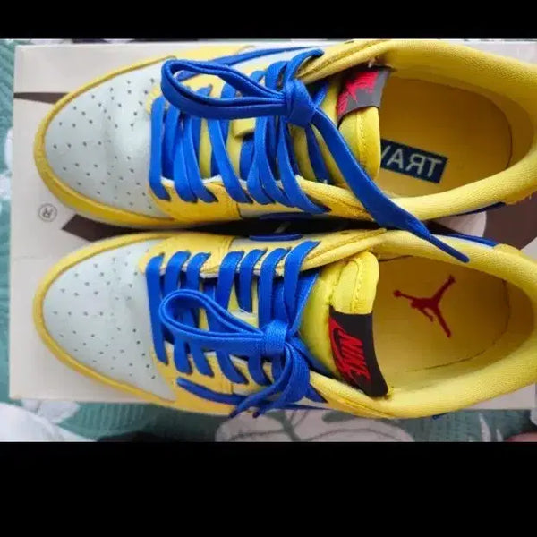 [BUNJANG] Nike Air Jordan 1 Low OG Canary Yellow/Blue Women's Size 235 / 나이키 에어 조던 1 로우 OZ 카나리 우먼스 235 사이즈입니다