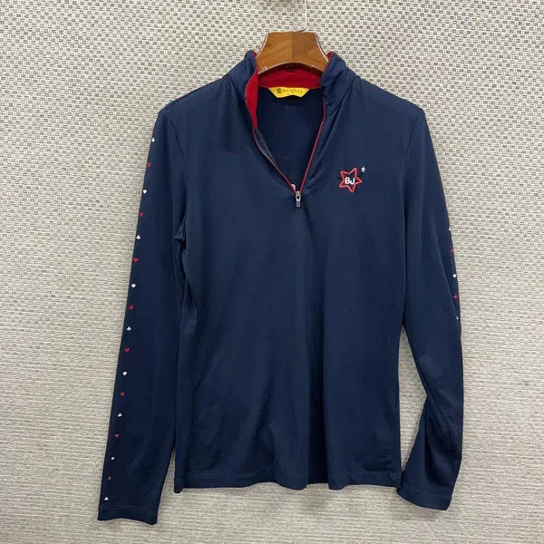 [BUNJANG] Benjefe Golf Long Sleeve Half-Zip T-Shirt Size 90 / 벤제프 골프 반집업 긴팔티 90 D09274