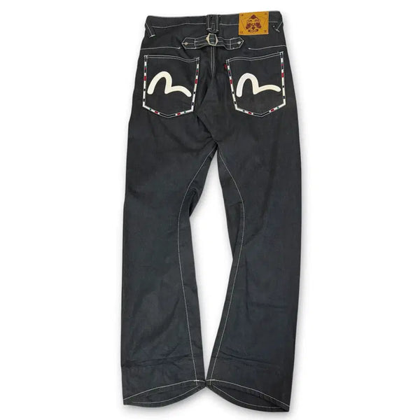 [BUNJANG] Evisu Vintage Engineered Cinch Back Indigo Denim / (32) 에비수 빈티지 엔지니어드 신치백 인디고 데님