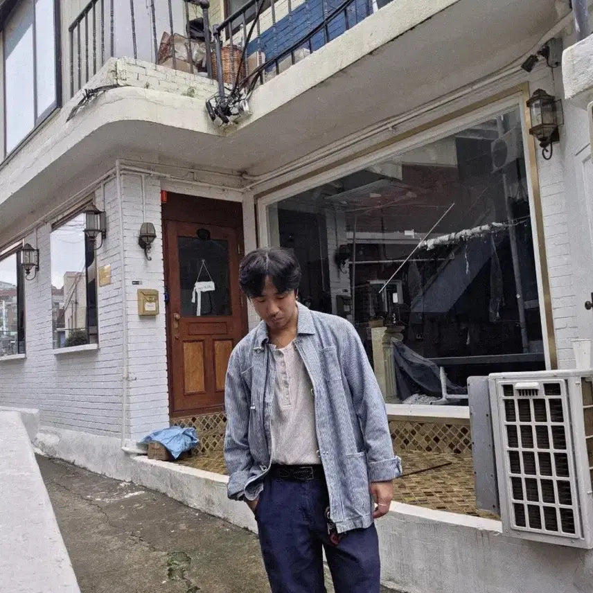 [BUNJANG] Ralph Lauren Jeans 90's Hickory Fireman Work Jacket / 90's 랄프로렌진스 히코리 파이어맨 워크자켓
