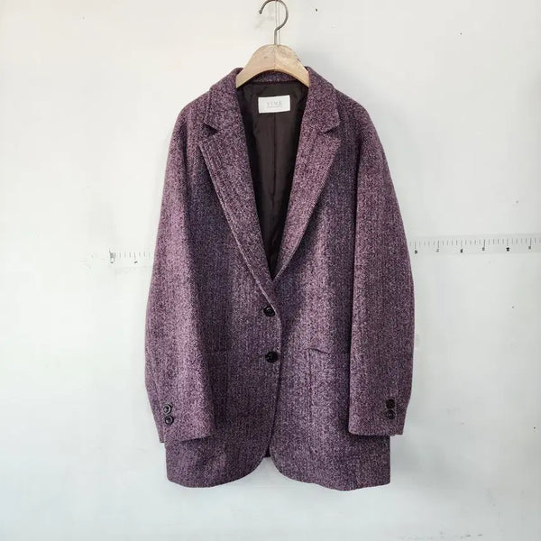 [BUNJANG] Time Tweed Jacket Purple / 타임 자켓 퍼플