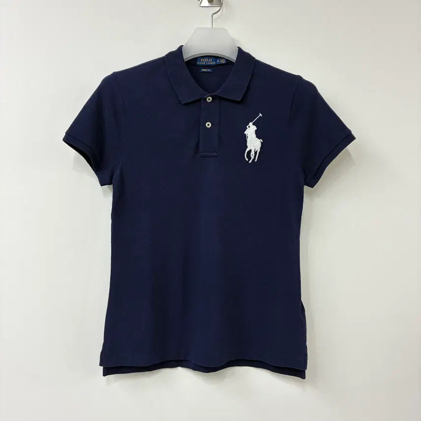 [BUNJANG] Polo Ralph Lauren Big Pony Navy Collar Short Sleeve T-Shirt (Size M) / 폴로 랄프로렌 빅포니 네이비 카라 반팔 티셔츠