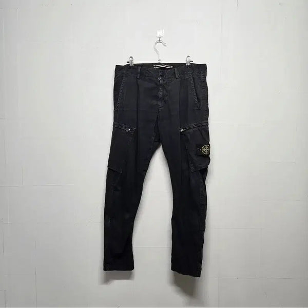 [BUNJANG] Stone Island Badge Cargo Pants W32 / 정품 매장판 스톤아일랜드 와펜 카고 팬츠 바지 w32 84