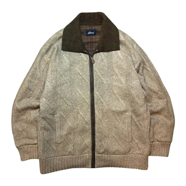 [BUNJANG] Brioni Knit Blouson Jacket / 브리오니 니트 블루종 자켓