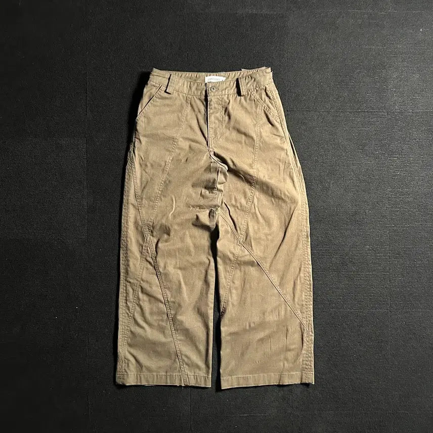 [BUNJANG] COSMOSS Khaki Wide Pants / COSMOSS 코스모스 카키 와이드 팬츠
