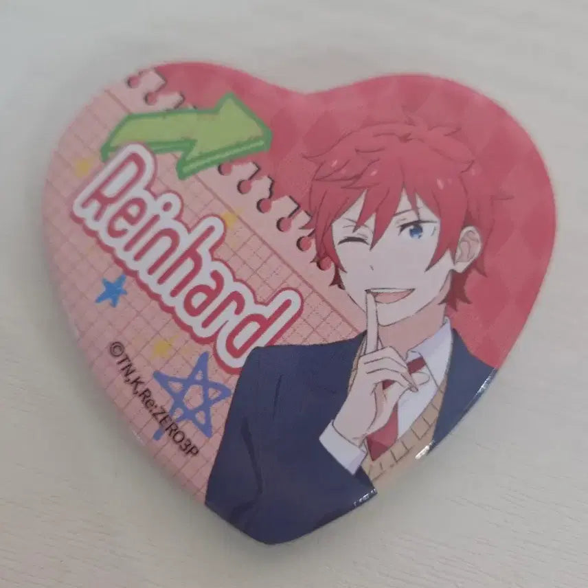 [BUNJANG] Re:Zero Reinhard van Astrea April Fools' Day Can Badge / 리제로 라인하르트 캔뱃지 학생 만우절 굿즈 판매합니다
