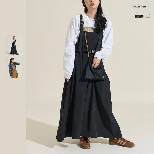 [BUNJANG] Frees Mart Thousand Mile Belt Salopette One-Piece Dress / 프릭스 스토어 사우전드마일 별주 벨트 살로펫 원피스