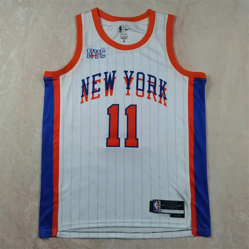 [BUNJANG] NBA New York Knicks Jalen Brunson #11 White City Hot Press Jersey 2025 / NBA 농구복 2025년형 뉴욕 닉스 11호 브렌슨 화이트시티 핫프레스