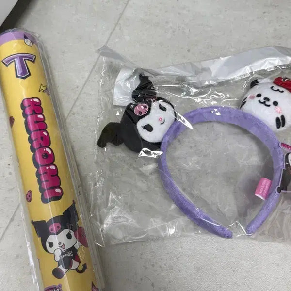 [BUNJANG] Kia Tigers Kuromi Cheer Stick and Headband Set / 기아타이거즈 쿠로미