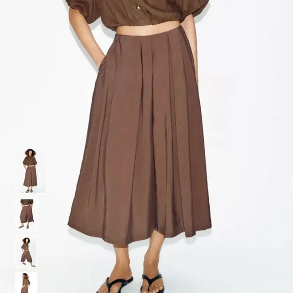 [BUNJANG] Zara High Waist Bermuda Pants Skirt / 오늘만 가격인하 정가 59900원 26년 자라-미착용 새상품 버뮤다팬츠 치마바지 S