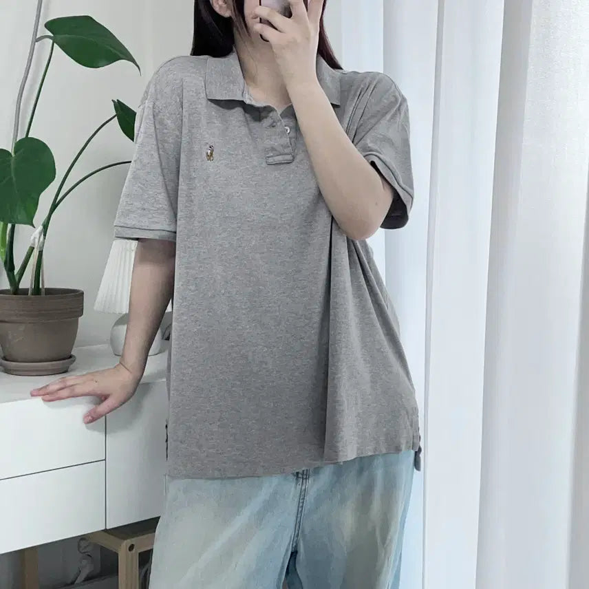 [BUNJANG] Polo Ralph Lauren Pima Soft Touch Short Sleeve Polo Shirt - Grey Multi-Pony Embroidery (XL) / 폴로 그레이 / 멀티포니 피마 소프트 터치 반팔카라티 [ XL