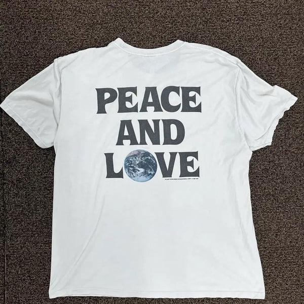 [BUNJANG] Stussy Peace & Love Short Sleeve T-Shirt XL / 스투시 피스앤러브 반팔 티셔츠 (XL)