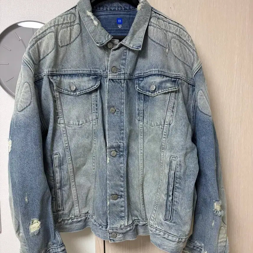 [BUNJANG] Balenciaga Engineered Padded Denim Jacket Blue / [XL] 이지 갭 엔지니어드 바이 발렌시아가 패디드 데님 자켓 블루
