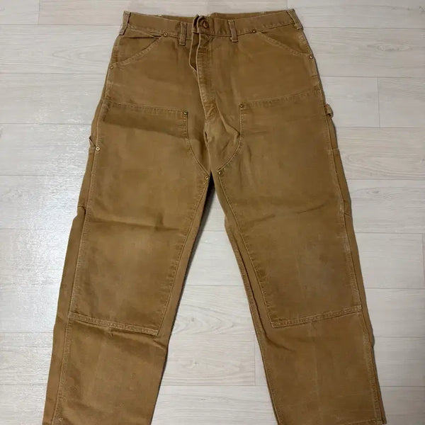 [BUNJANG] Vintage Carhartt 80s Double Knee Work Pants Brown / 빈티지 칼하트 80s 더블니 62w 38x30 착용샷o