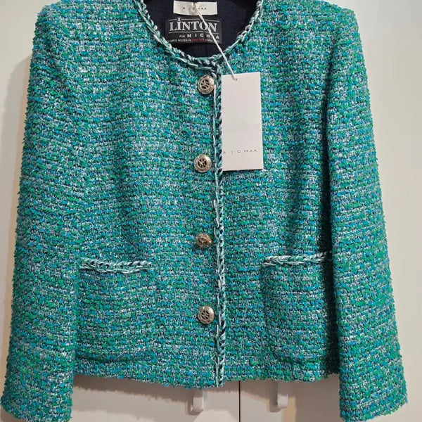 [BUNJANG] MICHAA Linton Tweed Jacket (Green, Size 44) / MICHAA 미샤 송혜교 LINTON 트위드 자켓 새제품 119만원