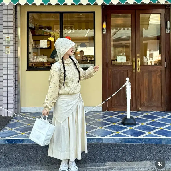 [BUNJANG] Volume Scarf Midi Skirt / 볼륨 스카프 미디 스커트