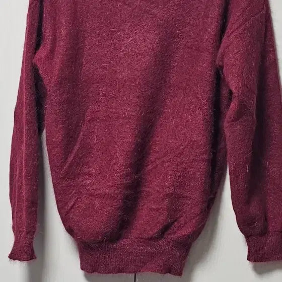 [BUNJANG] Burgundy Mock Neck Knit Sweater / 버건디 모크넥 니트 스웨터