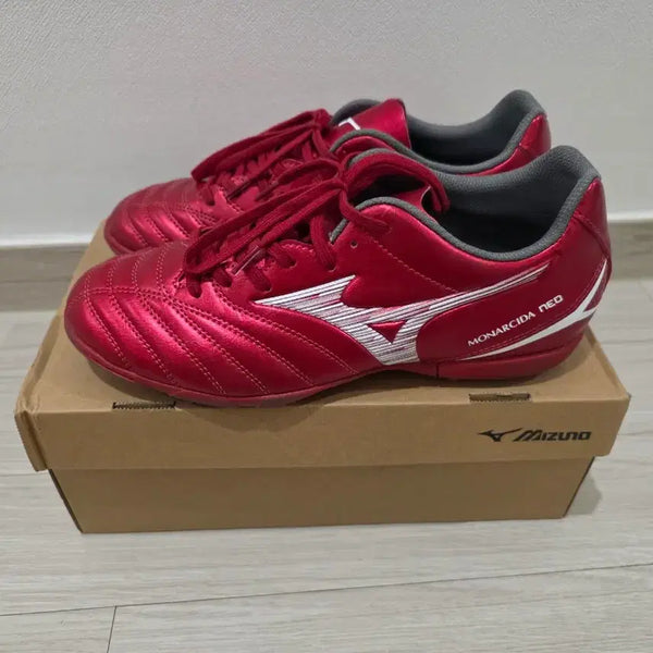 [BUNJANG] Mizuno Monarcida Neo Futsal Shoes 260mm Red / 실착 1시간) 미즈노 모나르시다 네오 풋살화 260mm 레드
