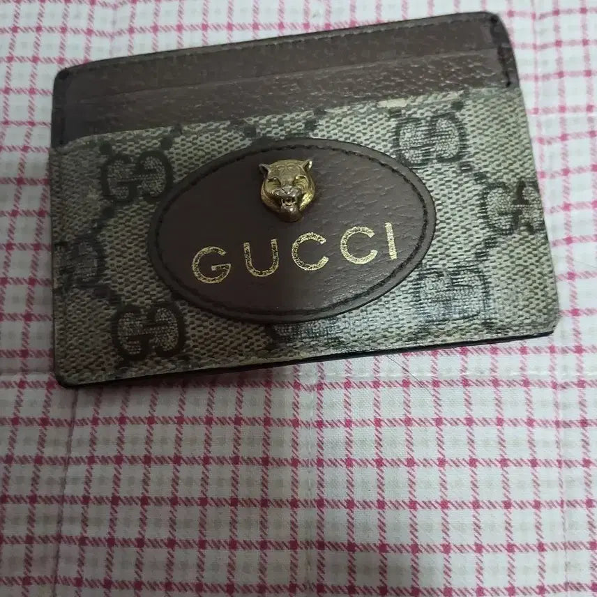 [BUNJANG] Gucci GG Pattern Tiger Head Card Holder / 구찌 카드 지갑
