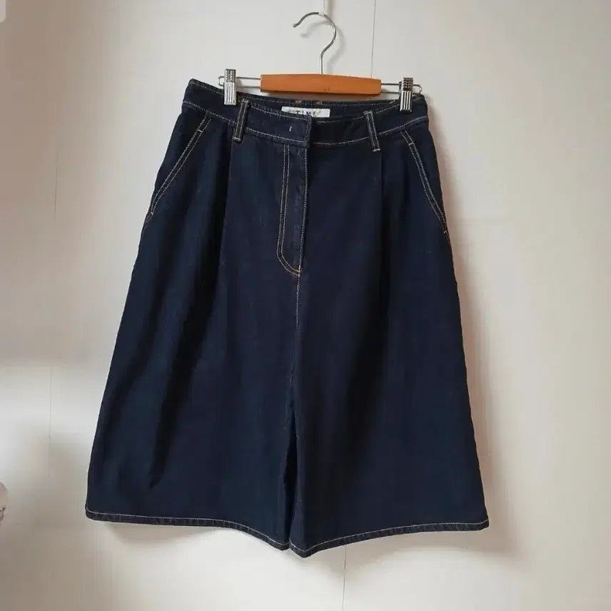 [BUNJANG] Denim Wide Shorts / 타임)데님 와이드 청반바지 67~98