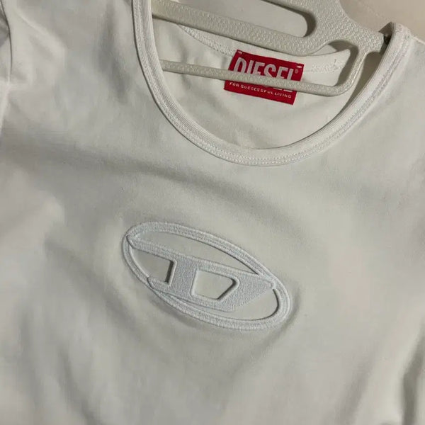 [BUNJANG] Diesel T-Angi Picaboo Logo T-Shirt White / Size S / 디젤 T-안지 피카부 로고 티셔츠 화이트 / S사이즈