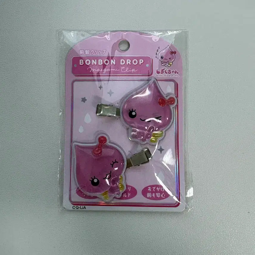 [BUNJANG] Uruoichan Bonbon Drop Hair Clip Pink / 우루오이짱 봉봉드롭 헤어 클립 머리핀 핑크 새상품