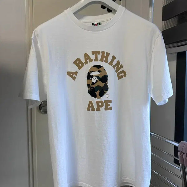 [BUNJANG] BAPE Camo Half Sleeve T-Shirt White XL / 베이프 카모 반팔 티셔츠 화이트 XL