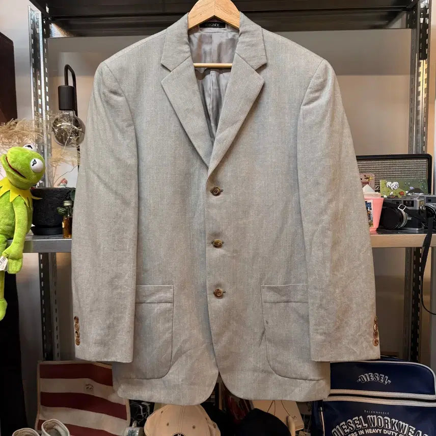[BUNJANG] DKNY Mohair Blend Three-Button Jacket / DKNY 마혼방 쓰리버튼 자켓