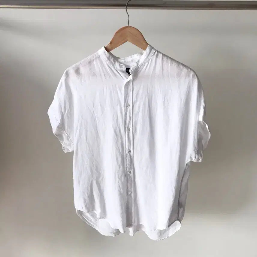 [BUNJANG] Polo Linen Short Sleeve Shirt / 폴로 린넨 숏슬리브 반팔 셔츠