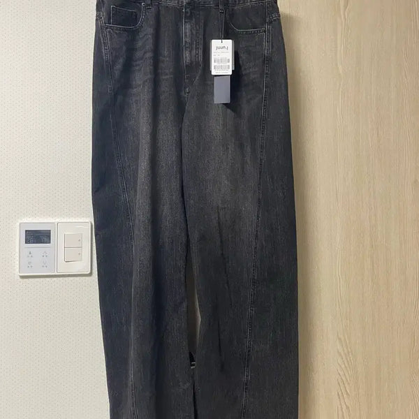 [BUNJANG] Juun.J 26FW Oblique Black Denim Pants / 52사이즈 새상품, 준지 26fw 오블리크 블랙데님 팬츠