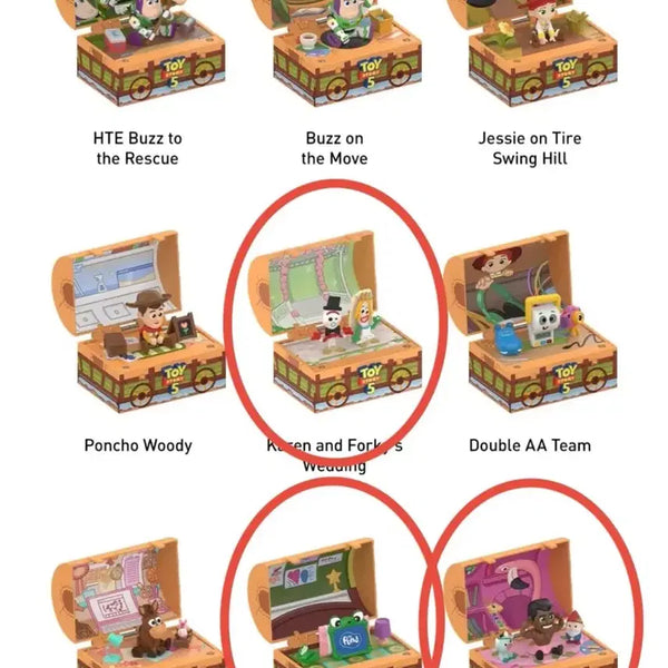 [BUNJANG] Pop Mart Toy Story 5 Lotso, Forky, Lily Pad Figure Bundle Set / 팝마트 토이스토리5(포키/칼/릴리패드 일괄)