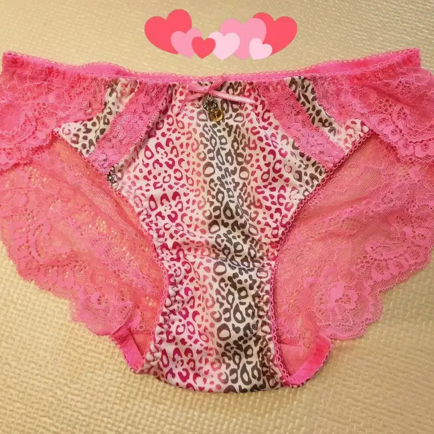 [BUNJANG] Pink Leopard Print Women's Panties (Used) / 핑크 레오파드 여성팬티 - 중고